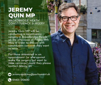 Jeremy Quin MP Surgery in Broadbridge Heath