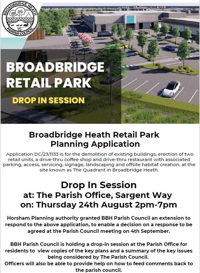 Broadbridge Retail Park - Drop in session