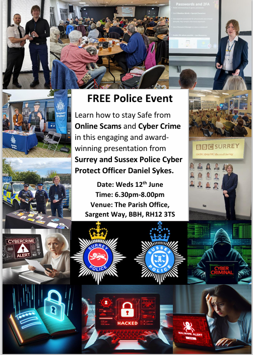 Presentation on how to stay safe from Online Scams and Cyber Crime